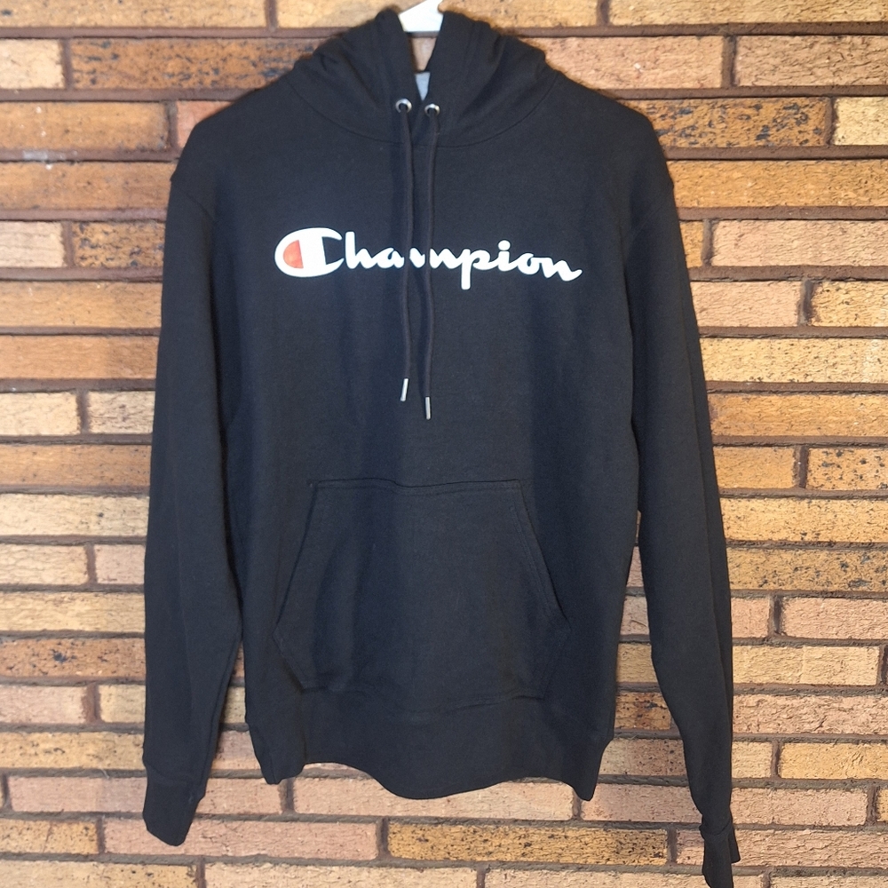 Champion Small Black Hooded Sweatshirt